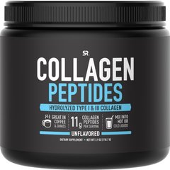 Пептиди колагену, гідролізований колаген типу I і III, без смакових добавок, Sports Research, 110,7 г