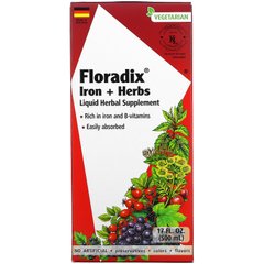 Рідка трав'яна добавка із залізом та травами Gaia Herbs (Floradix Iron + Herbs) 500 мл