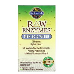 Ферменты с витаминами и минералами для мужчин 50+ Garden of Life (Raw Enzyme Men 50 and Wiser) 90 капсул купить в Киеве и Украине