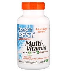 Мультивітаміни з вітаміном Д3, Multi-Vitamin with Vitashine D3 and Quatrefolic, Doctor's Best, 90 вегетаріанських капсул