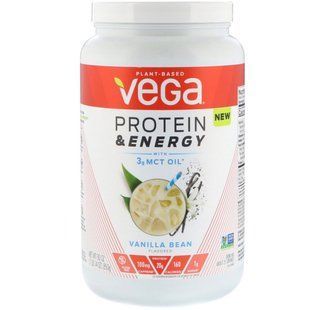 Protein and energy with 3 g of MCT oil, vanilla beans, Vega, 850 g