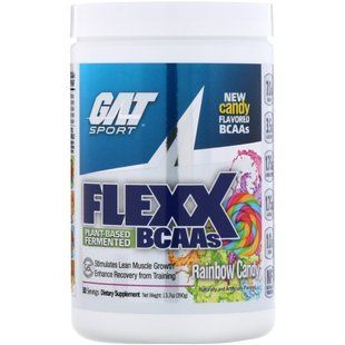 Branched Chain Amino Acids Flexx, Rainbow Candy, GAT, 13.7 oz. (390 g)