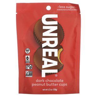 Unreal, Dark Chocolate Peanut Butter Cups, 4.2 oz (120 g) купить в Киеве и Украине