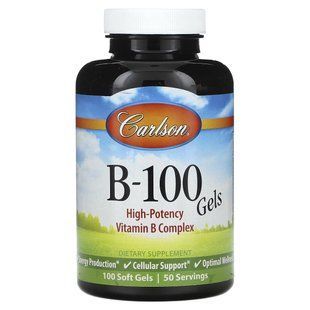 Вітамін B100 Carlson (Vitamin B-100) 100 капсул