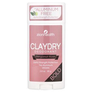 Zion Health, ClayDry Deodorant, жирный, роза с бергамотом, 2,8 унции (80 г) купить в Киеве и Украине