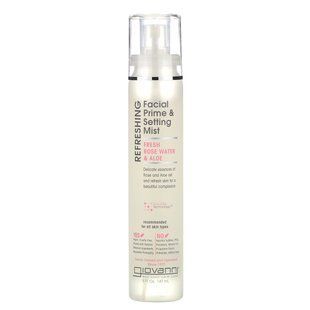 Освежающий уход за лицом Prime & Mist Mist, свежая розовая вода и алоэ, Refreshing Facial Prime & Setting Mist, Fresh Rose Water & Aloe, Giovanni, 147 мл купить в Киеве и Украине