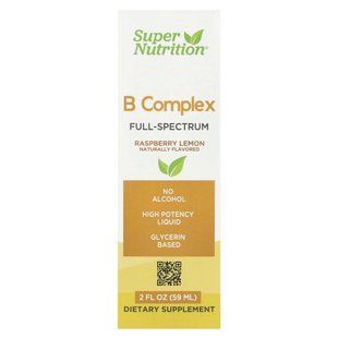 Super Nutrition, B Complex, Full Spectrum, Raspberry Lemon, 2 fl oz (59 ml) купить в Киеве и Украине