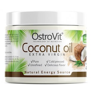 Кокосовое масло, COCONUT OIL EXTRA VIRGIN, OstroVit, 400 г купить в Киеве и Украине