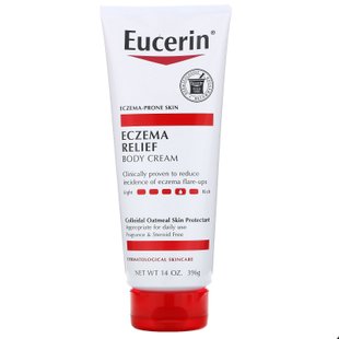 Средство от экземы, крем для тела, без отдушек, Eczema Relief, Body Cream, Fragrance Free, Eucerin, 396 г купить в Киеве и Украине