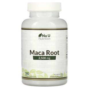 Maca Root, Nu U Nutrition, 2500 mg, 180 Vegetarian Capsules.