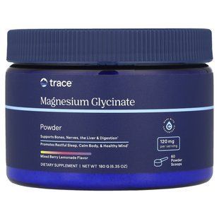 Магний глицинат Trace Minerals (Magnesium Glycinate Mixed Berry Lemonade) вкус ягодный лимонад 180 г купить в Киеве и Украине