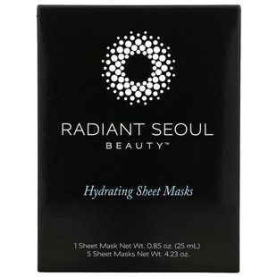 Moisturizing mask with 5 sheets, 0.85 oz (25 ml) each
