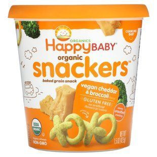 Happy Family Organics, Organic Snackers, Vegan Cheddar & Broccoli, 1.5 oz (42.5 g) купить в Киеве и Украине