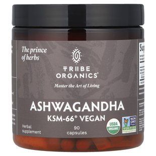 Tribe Organics, Ashwagandha KSM-66&reg; Vegan, 90 Capsules