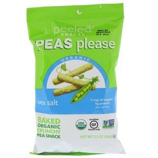 Organic peas, sea salt, Peeled Snacks, 3.3 oz (94 g)