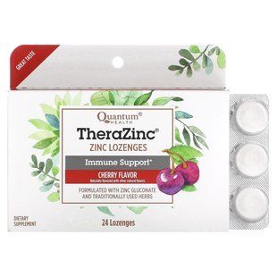 Quantum Health, TheraZinc, Immune Support, Cherry, 24 Lozenges купить в Киеве и Украине