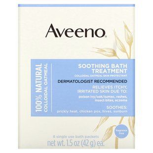 Soothing unscented bath Aveeno 8 packets for 8 baths of 42 g