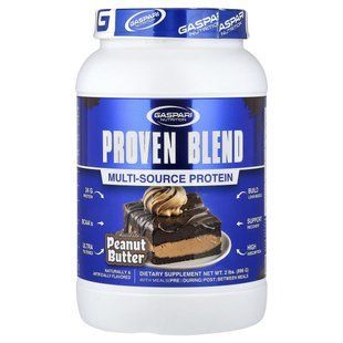 Gaspari Nutrition, Proven Blend, смесь протеинов из разных источников, шоколад и арахисовое масло, 896 г (2 фунта) купить в Киеве и Украине