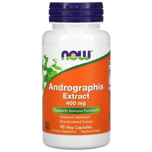 Экстракт андографиса Now Foods (Andrographis Extract) 400 мг 90 капсу купить в Киеве и Украине