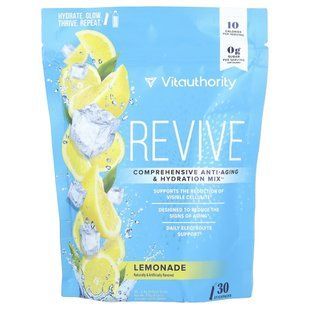 Vitauthority, Revive, Comprehensive Anti-Aging Hydration Mix, Lemonade, 30 Sticks, 0.13 oz (3.9 g) Each купить в Киеве и Украине