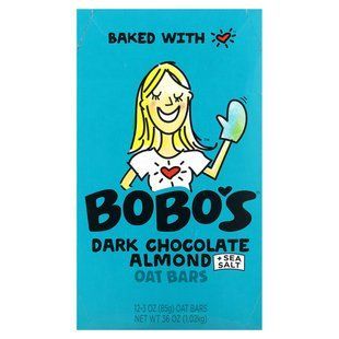 Bobo's Oat Bars, вівсяні батончики з чорним шоколадом, мигдалем і морською сіллю, 12 шт. по 85 г (3 унції)