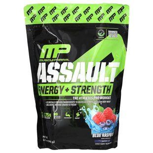 Натиск энергии + сила, Голубая малина, MusclePharm, 12,17 унции (345 г) купить в Киеве и Украине