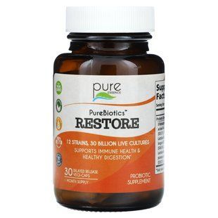 Pure Essence, PureBiotics, Restore, 30 Delayed Release Vegi-Caps купить в Киеве и Украине