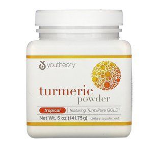 Порошок куркумы, тропический, Turmeric Powder, Tropical, Youtheory, 141.75 г купить в Киеве и Украине