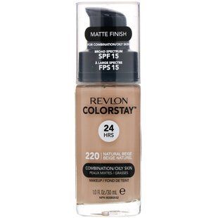 Makeup for Combination and Oily Skin, Natural Beige Shade 220, Revlon, 30 ml