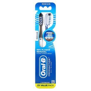 Oral-B, CrossAction All In One, зубная щетка, среднего размера, 2 шт. В упаковке купить в Киеве и Украине
