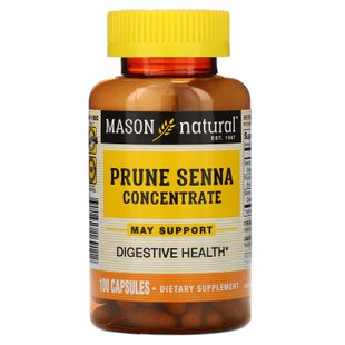 Концентрат чернослива и сенны, Prune Senna Concentrate, Mason Natural, 100 капсул купить в Киеве и Украине