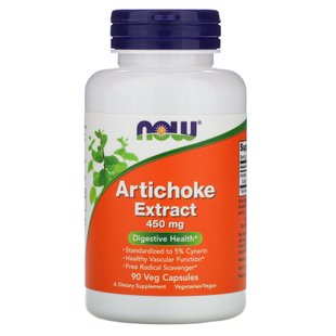 Артишок экстракт Now Foods (Artichoke) 450 мг 90 капсул купить в Киеве и Украине