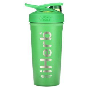 iHerb Goods, Strada, Insulated Stainless Steel Blender Bottle, Green, 24 oz (710 ml)