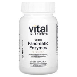 Vital Nutrients, Vegan Pancreatic Enzymes, 90 Vegan Capsules купить в Киеве и Украине