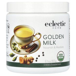 Золотое молоко с куркумой, Golden Milk, Eclectic Institute, 60 г купить в Киеве и Украине