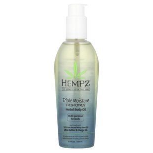 Hempz, Multi Purpose Herbal Body Oil, Triple Moisture, Fresh Citrus, 6.76 fl oz (200 ml) купить в Киеве и Украине
