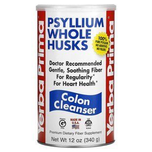 Whole psyllium husks, colon cleansing formula, Yerba Prima, 340 g
