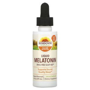Мелатонин жидкий Sundown Naturals (Melatonin) со вкусом вишни 1 мг 59 мл купить в Киеве и Украине