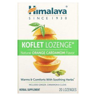 Himalaya, Koflet Lozenge, Natural Orange Cardamom, 20 Lozenges