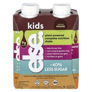 Else, Kids, Plant-Powered Complete Nutrition Shake, Cocoa, 4 Cartons, 8 fl oz (236 ml) Each купить в Киеве и Украине