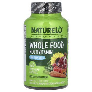 Мультивитамины с цильних продуктив для пидлиткив NATURELO (Whole Food Multivitamin for Teens) 60 вегетарианских капсул купить в Киеве и Украине