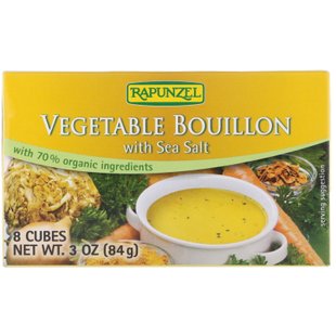 Овощной бульон с морской солью Rapunzel (Vegetable Bouillon) 8 кубиков 84 г купить в Киеве и Украине