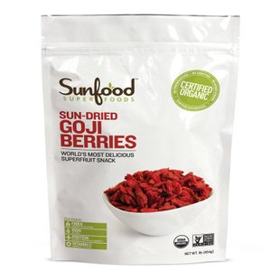 Ягоды годжи органик Sunfood (Goji Berries) 454 г купить в Киеве и Украине