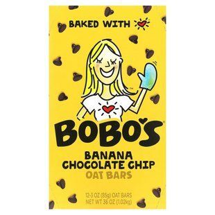 Bobo's Oat Bars, Banana Chocolate Chip, 12 Bars, 3 oz (85 g) Each купить в Киеве и Украине