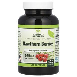 Herbal Secrets, Hawthorn Berries, 565 mg, 120 Capsules купить в Киеве и Украине