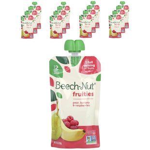 Beech-Nut, Fruities, Stage 2, груша, банан и малина, 12 пакетиков по 99 г (3,5 унции) купить в Киеве и Украине