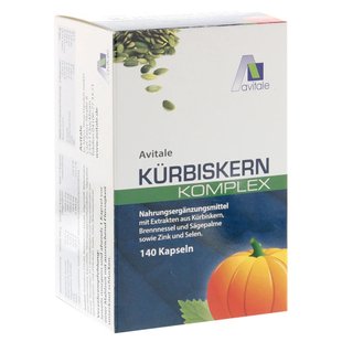 Семена тыквы комплекс для простаты Avitale (Kürbiskern Komplex/Pumpkin Seeds Complex For The Prostate) 140 капсул купить в Киеве и Украине