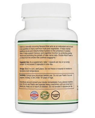 Wood Fisetin Memory and Cognitive Support Double (60 capsules)