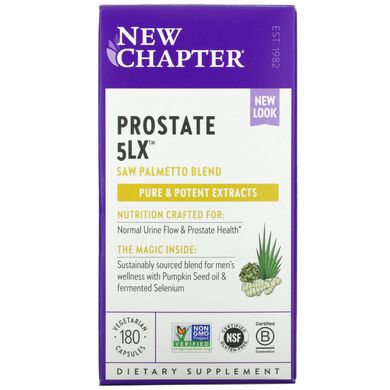 Цілісна підтримка простати, Prostate 5 LX, New Chapter, 180 вегетаріанських капсул