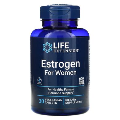 Естроген для жінок, Estrogen For Women, Life Extension, 30 вегетаріанських таблеток